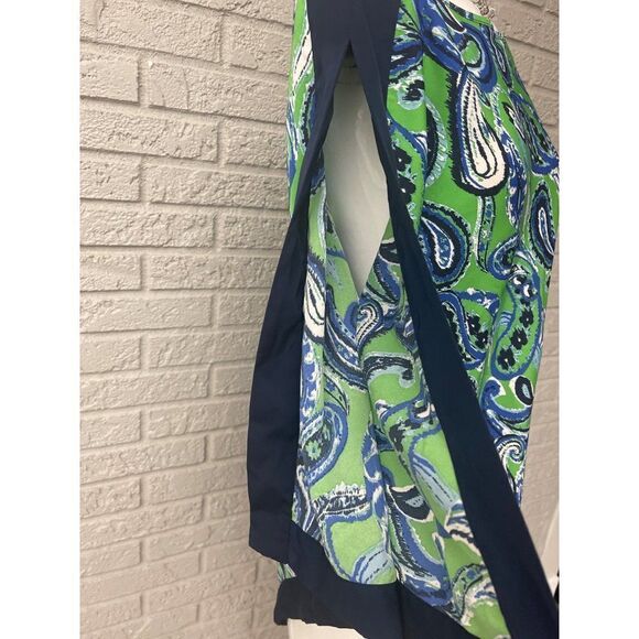 Asymmetrical Paisley Print Blouse / Tunic Size M - Picture 6 of 6